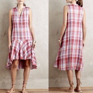 Anthropologie Maeve Pippa swing plaid dress